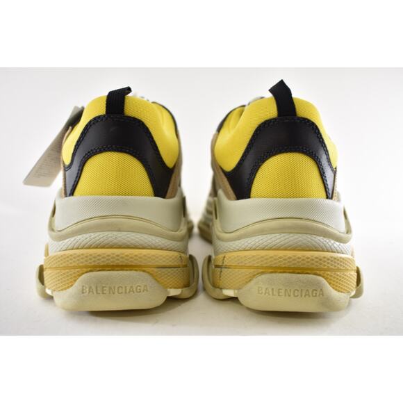 Balenciaga Triple S Sneakers Beige Green Yellow 2018 Reissue Flat Platform 46 13 - Picture 14 of 15